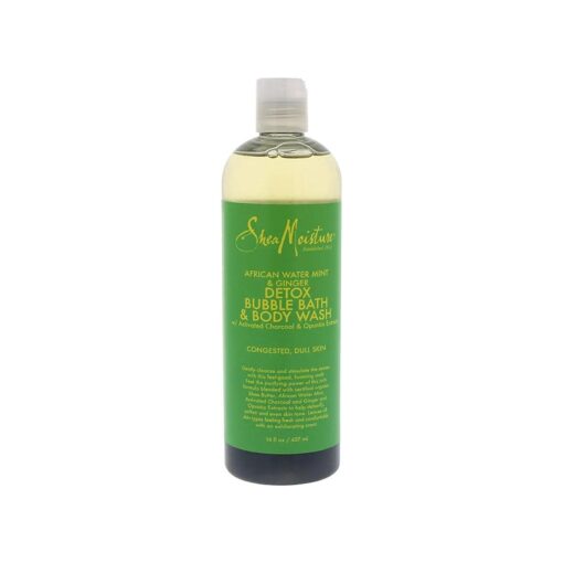 SheaMoisture African water mint detox & stimulate bubble bath & body wash, 16 Fluid Ounce