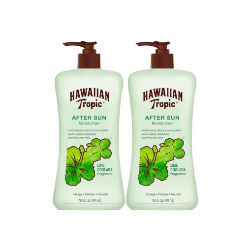 Hawaiian Tropic Lime Coolada After Sun Lotion, 16oz | After Sun Care, Daily Moisturizing Lotion, After Sun Aloe, Cocoa Butter Lotion, Shea Butter Lotion, After Sun Skin Care, 16oz each Twin Pack