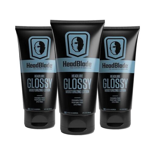 HeadBlade HeadLube Glossy Aftershave Moisturizer Lotion for Men - 5 oz ( 3 Pack ) - Leaves Head Shiny and Grease-Free