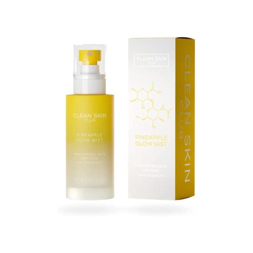 CLEAN SKIN CLUB Pineapple Glow Mist | Hyaluronic Acid + Peptides | Papaya + Coconut Extracts | Hydrating & Fortifying Face Spray | Vegan & Cruelty Free