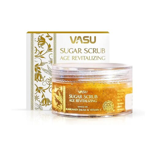 Vasu Kumkumadi Tailam Sugar Scrub - Age Revitalizing | With Vitamin E & Brown Sugar | Face Scrub | For All Skin Type