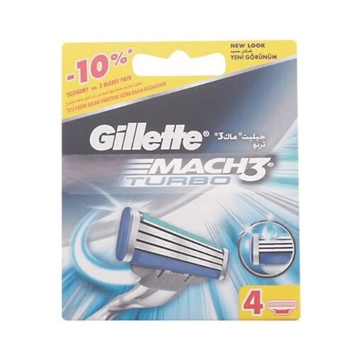 Gillette Mach3 Turbo Pack of 4 Spare Blades