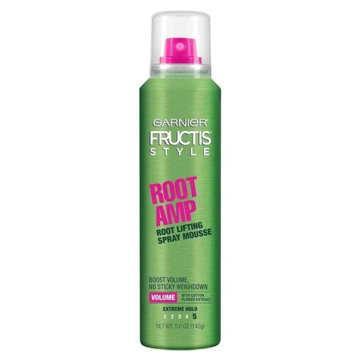 Garnier Fructis Style Root Amp Lifting Spray Mousse, Extreme Hold, 5.0 Oz, 1 Count ( Packaging May Vary )