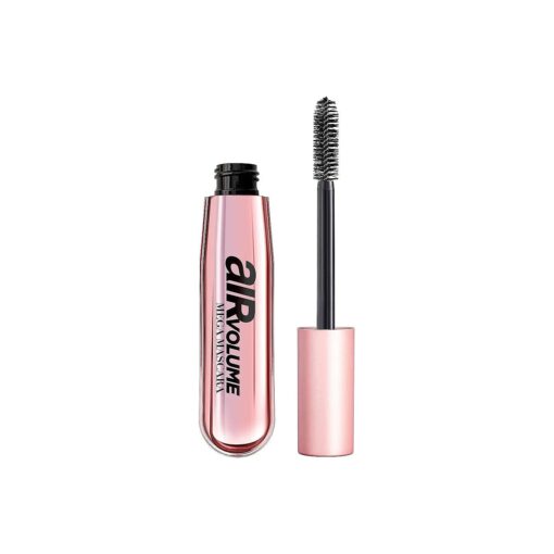 L'Oreal Paris Makeup Air Volume Mega Mascara, Lightweight & Long-lasting Volumizing Mascara for Voluminous Eyelashes, Washable Blackest Black, 0.3 Fl Oz