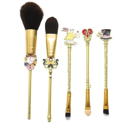 Anime Alice in Wonderland Makeup Brushes Set Foundation Blending Powder Eye Shadow Contour Concealer Blush Cosmetic Fairy Makeup Brush Tools