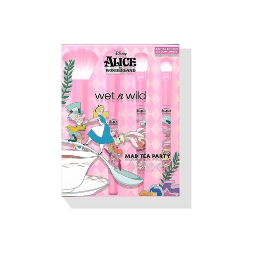 wet n wild Mad Tea Party 4-Piece Makeup Brush Set Alice In Wonderland Collection