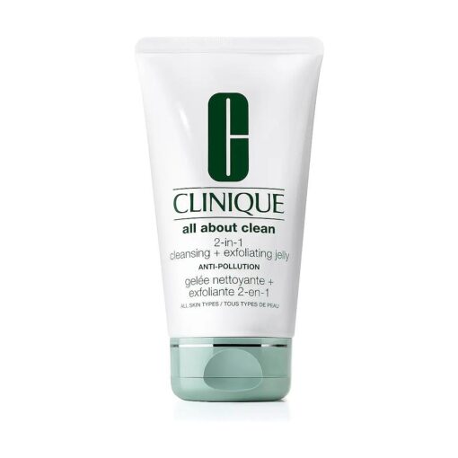 Clinique All About Clean 2-in-1 Cleansing + Exfoliating Jelly, Face Cleanser & Exfoliator with Salicylic Acid