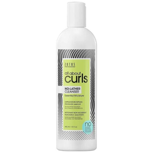 All About Curls No-Lather Cleanser Shampoo | Essential Moisture | Gentle Cleansing | Suds-Free | All Curly Hair Types