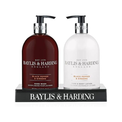 Baylis & Harding Men 's Black Pepper and Ginseng Hand Wash & Hand Lotion Gift Set