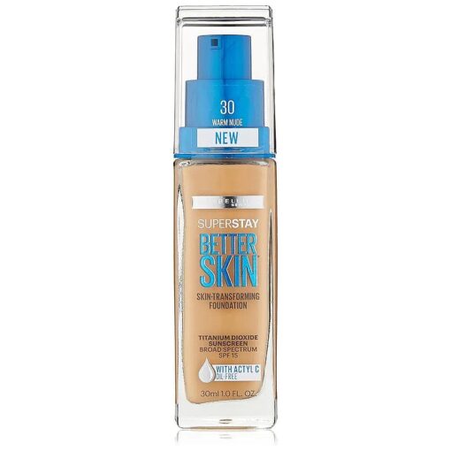 Maybelline New York Superstay Better Skin Foundation, Warm Nude, 1 Fluid Ounce