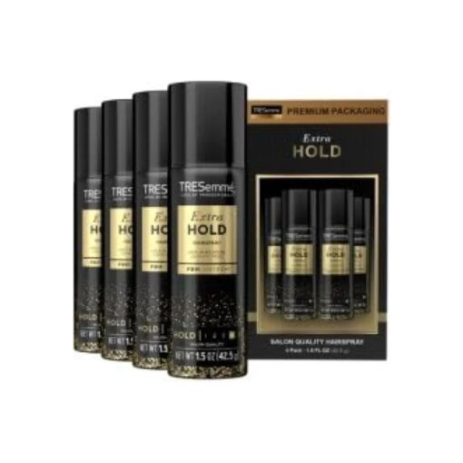 Tres Two Spray Hairspray, Extra-Firm Control, Strong Hold with Touchable Feel, Humidity Resistant, All Day Frizz Control, Pack of 4 - 1.5 oz each