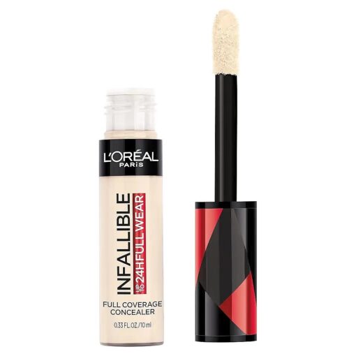 L'Oreal Paris Makeup Infallible Full Wear Waterproof Matte Concealer, Full Coverage, Porcelain, 0.33 fl, oz .