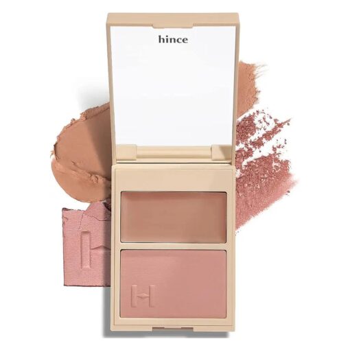 HINCE True Dimension Layering Cheek - Cream & Pressed Powder 2 Different Shades & Textures - Silky Seamless Long Lasting Blush Makeup - Muted Beige & Elegant Rose Beige ( 1, ALLURE IN THE AIR, L001 )