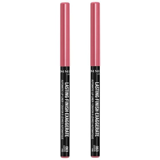 Rimmel Exaggerate Lip Liner, Eastend Snob, 2 Count ( Pack of 1 )