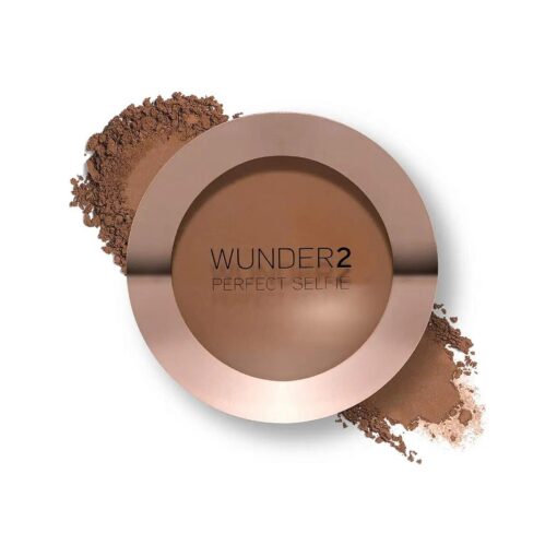 WUNDER2 PERFECT SELFIE Makeup Bronzing Veil HD Photo Finishing Powder Matte For Shine-Free Finish Pressed Compact, Sunkissed Bronzer Contour