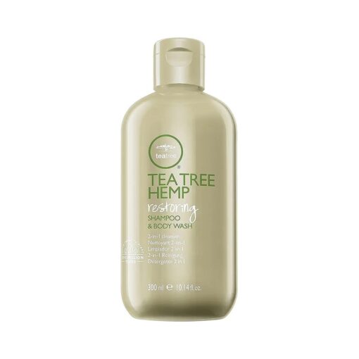 Tea Tree Hemp Restoring Shampoo & Body Wash, 2-in-1 Cleanser, For All Hair Types