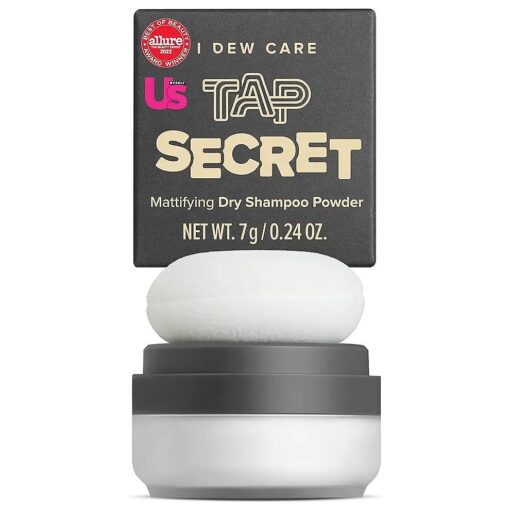 I DEW CARE Dry Shampoo Powder - Tap Secret | With Black Ginseng, Non-aerosol, Benzene-free, Mattifying Root Boost, No White Cast, Travel Size Dry Shampoo for Woman, Hair Care, 0.24 oz .