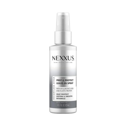 Nexxus Prep & Protect Leave-In Spray Weightless Style Detangler Leave-in Conditioner Spray Moisturizer, Detangler & Heat Protectant 4.1 oz