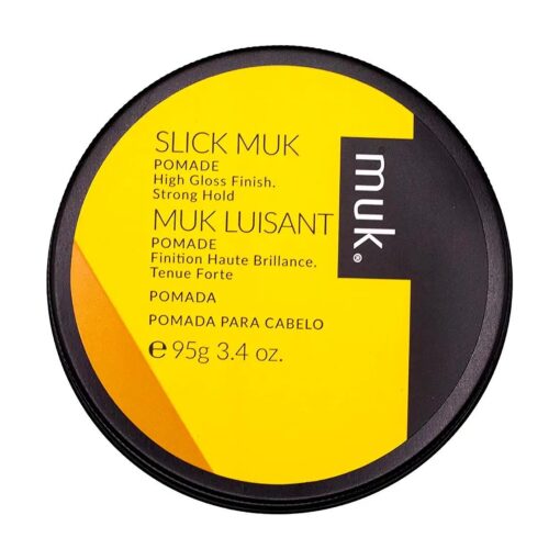 MUK, Haircare Slick High Gloss Pomade, Hair Product, Hair Pomade for Men, Strong Hold, High Gloss Pomade - 3.4oz