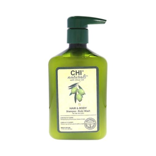 CHI Naturals with Olive Oil Hair Shampoo and Body Wash, 11.5oz