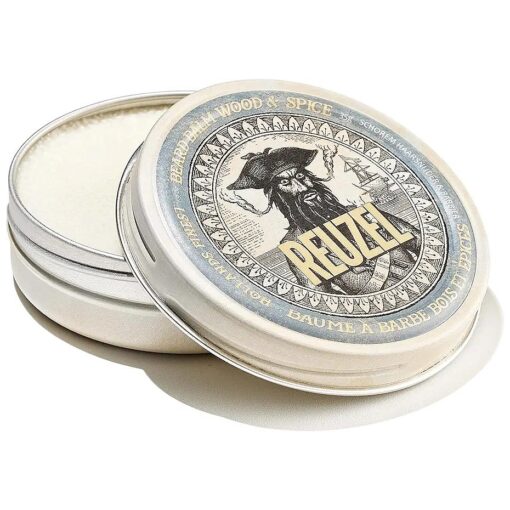 Reuzel Wood and Spice Beard Balm - All-In-One Treatment for a Fresh, Polished Beard - Conditioning, Sculpting, and Shaping Moisturizer with Shea Butter and Argan Oil - Woody Spice Fragrance