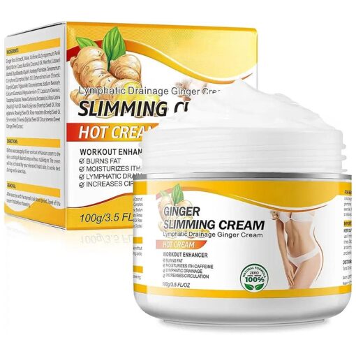 Anti Cellulite Slimming Cream Gel, Hot Cream, Ginger Fat Burning Weight Loss Full Body Fat Burning Cream for Belly, Perfect for Cellulite, Soothing, Relaxing, Tightening & Slimming