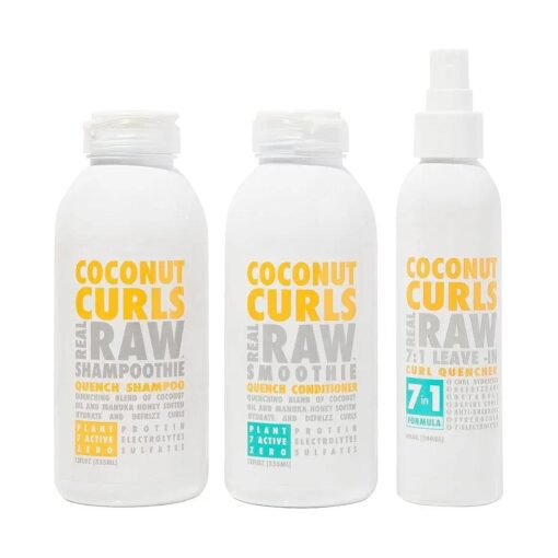 Real Raw Coconut Curls Shampoo, Conditioner & Leave In Treatment Set