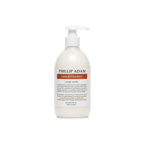 Phillip Adam Orange Vanilla Conditioner for Smooth and Shiny Hair - No Harsh Chemicals - Safe for Color Treated Hair - Delicious Natural Scent - 12 Ounce