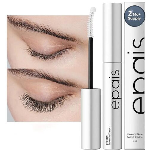 Essential Eyelash Growth Serum, Jumbo Size 15ml/0.5fl.oz - Safe & Gentle Lashes Care, Nutrient Formula for Longer, Fuller, Thicker in 2 Weeks, To Grow Lashes Natural Longer, Non-Prostaglandin