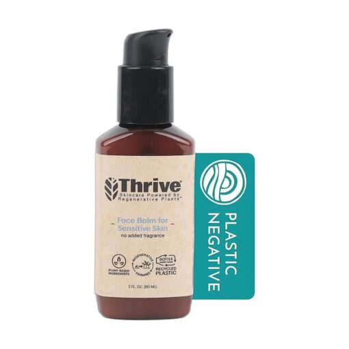 Thrive Natural Care All Natural Face Cream for Sensitive Skin - Facial Moisturizer Restores, Protects Skin & Helps Soothe Irritation, Face Lotion for Women & Men with Natural & Organic Ingredients