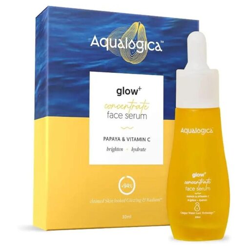 Glow+ Concentrate Vitamin C Face Serum, 1.01 Fl Oz ( 30ml ) | With Vitamin C & Papaya | Organic, Pure, Natural Face Serum Moisturizer for Oily & Dry Skin | for Men & Women