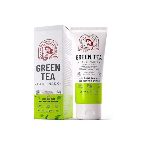 Green Tea Face Mask w/ Dead Sea Mud Mask for Face and Matcha Organic Face Mask, Face Mud Mask Brightening and Hydrating All Natural Face Mask Green Tea Detoxing Pore Cleanser, Mud Mask Skincare