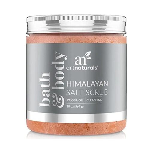 Himalayan Body Scrub and Face Scrub - ( 20 Oz ) - Deep Cellulite Cleansing Exfoliator with Sugar, Shea Butter, Exfoliating Himalayan - Natural Pink for Hand, Skin and Facial - Men and Women