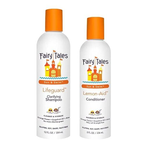 Fairy Tales Swim Shampoo 12oz and Conditioner 8oz for Kids | Made with Natural Ingredients in the USA | No Parabens, Sulfates, or Synthetic Dyes