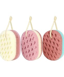 3 Pcs Bath Sponge for Women, Men, Adults, Kids, Sponge Loofah Body Scrubber Shower Sponge for Body Wash Bathroom, Body Sponge Bathing Accessories ( Small Sizes )