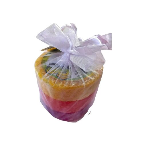 Loofah Soap Trio Organza Set ( 3 Bars, Rainbow Set )