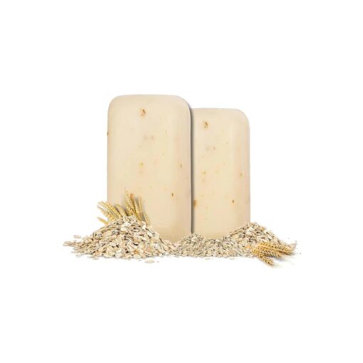 All Natural Oatmeal Bar Soaps - Face and Body Exfoliating Scrub with Colloidal Oatmeal - Paraben & Sulfate Free Moisturizing Wash for Dry Skin, Psoriasis, Eczema, and Sensitive Skin ( 2 Bars )