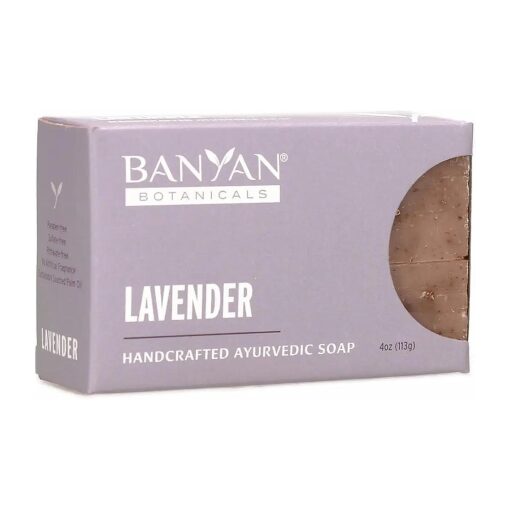 Banyan Botanicals Lavender Soap - Ayurvedic Bar Soap with Rosemary & Lavender Essential Oil - Soothing & Relaxing for a Spa-Like Experience - 4 oz Bar - Free of Sulfates, Phthalates & Parabens