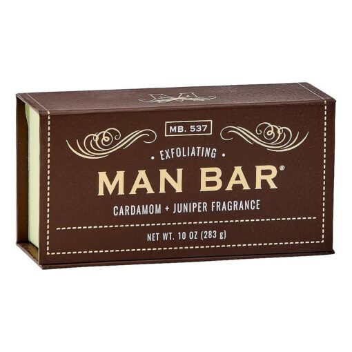 San Francisco Soap Company Peppered Cardamom and Juniper Man Bar - EXFOLIATING - No Harmful Chemicals - Good for All Skin Types - Made in the USA