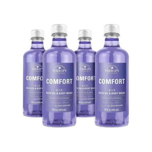 Comfort 2-in-1 Foaming Bath Oil & Body Wash, 16 oz, Pack of 4