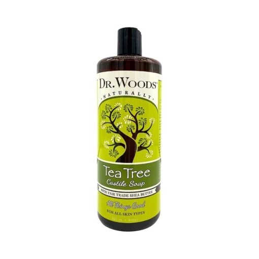 Dr. Woods Pure Tea Tree Liquid Castile Soap with Organic Shea Butter, 32 Ounce