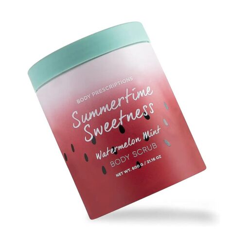 Body Prescriptions `` Summertime Sweetness" Body Scrub, Exfoliating Body Wash, for Nourished and Ultra Smooth Skin, Cleanser Infused with Watermelon and Mint