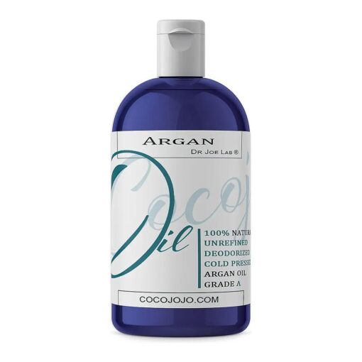 cocojojo Pure Deodorized Argan Oil - All Natural - Moroccan Argan Oil - Filtered to Reduce Smell - Perfect for Skin, Face, Hair, Nails - Reduced Scent - ( 16 oz )