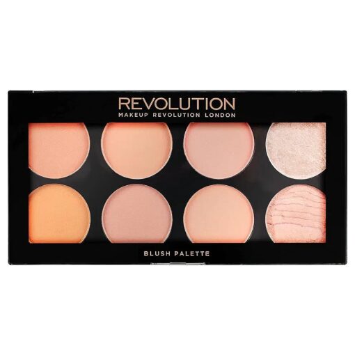 Makeup Revolution Ultra Blush Makeup Palette, Bronzer & Highlighter Makeup, Includes 8 Shades, Gluten free, Vegan & Cruelty Free, Hot Spice, 13g