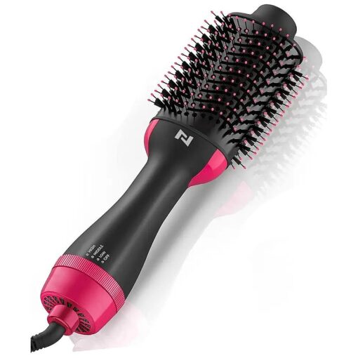 Hair Dryer Brush Blow Dryer Brush in One, 4 in 1 Hair Dryer and Styler Volumizer with Negative Ion Hot Air Brush Hair Straightener Curling Brush Oval Shape