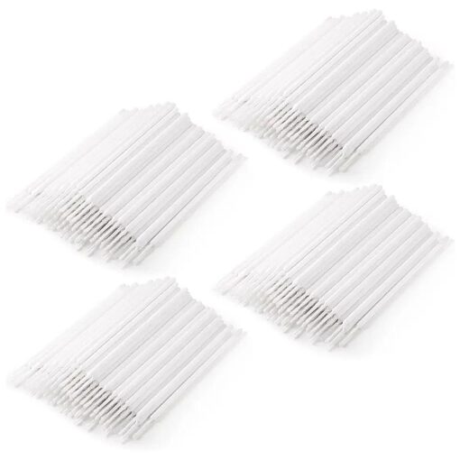 Annhua 400 PCS Disposable Micro Swab Micro Applicators Latisse Application Brushes Dental Brushes for Eyelash Extension, Oral and Dental - White