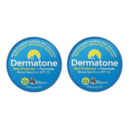 Dermatone Skin Protector | 2-Pack Classic Tins | All Year Long Skin Balm | Moisturizing | Heals & Repairs | SPF23 | Barrier Cream for Outdoors, 0.5 oz