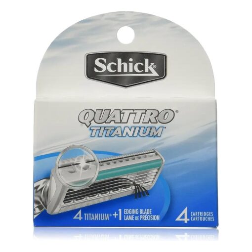 Schick Quattro Titanium Razor Blade Refills for Men 16 Cartridges