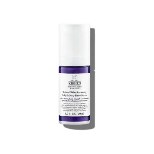 Kiehl 's Daily Micro-Dose Anti-Aging Retinol Facial Serum, Reduces Wrinkles, Firms Skin, Evens Skin Tone, Youth Renewing & Hydrating Formula, with Retinol & Ceramides, Paraben-free, Fragrance-free