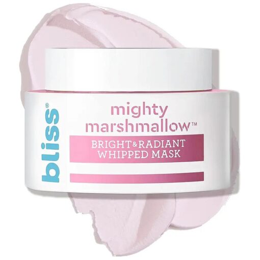 Bliss Mighty Marshmallow Bright & Radiant Whipped Mask - Brightening & Hydrating Face Mask - 1.7 Oz - Luminious Skin - Clean - Vegan & Cruelty-Free - All Skin Types